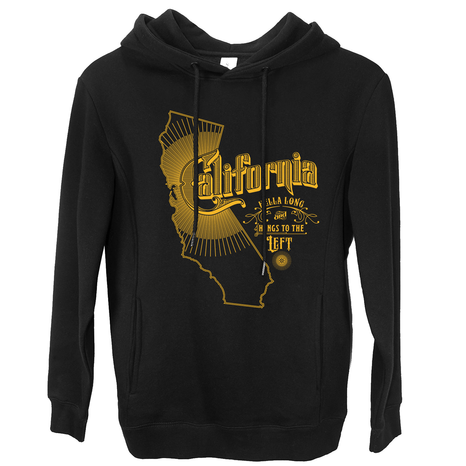Vintage Graphic California Pullover Hoodie R-rated Black 2XL