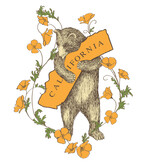 SF Mercantile California Poppy Bear Pullover Hoodie
