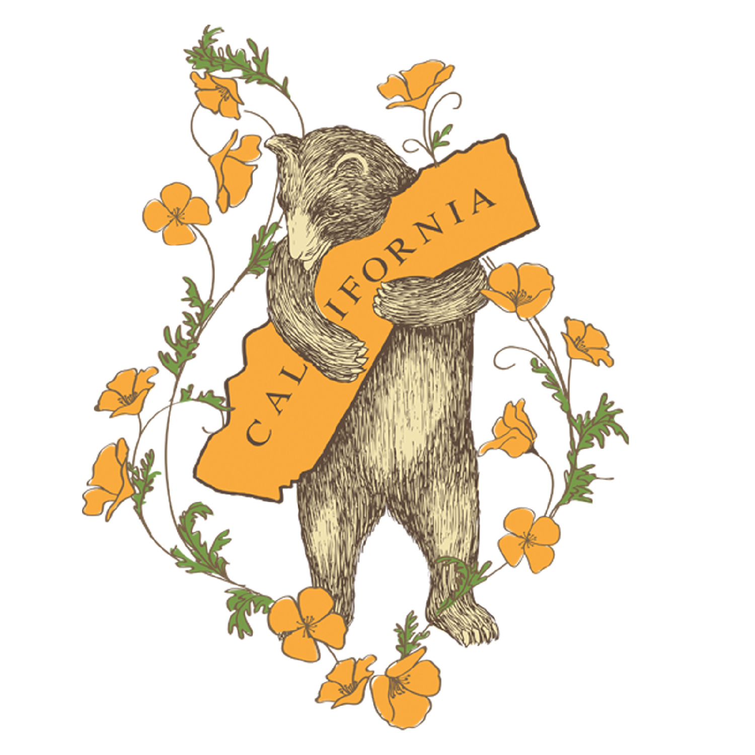 SF Mercantile California Poppy Bear Pullover Hoodie