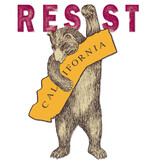 SF Mercantile RESIST CA Bear Large Canvas Shopping Tote