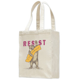 SF Mercantile RESIST CA Bear Small Canvas Book Bag