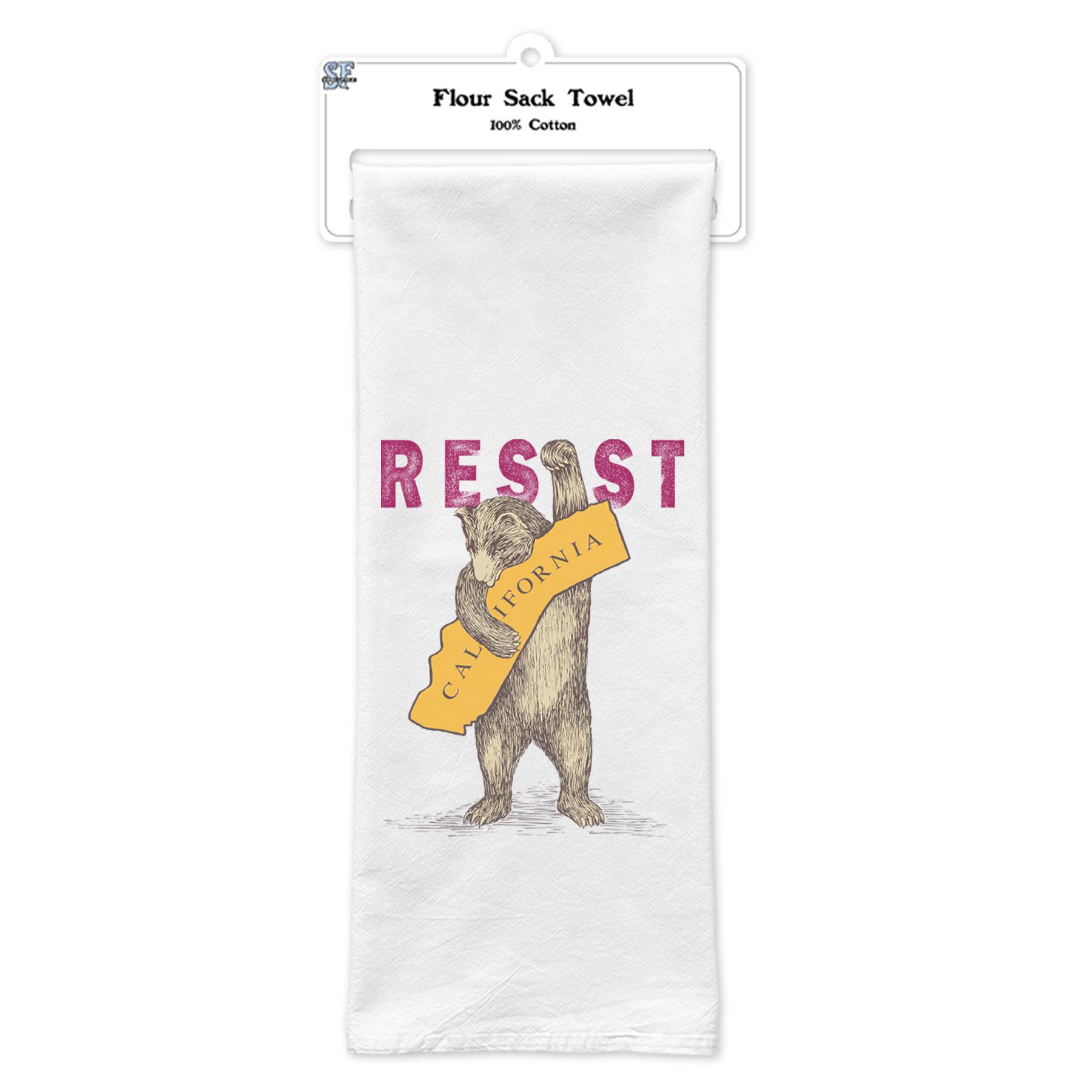 SF Mercantile RESIST CA Bear Flour Sack Towel