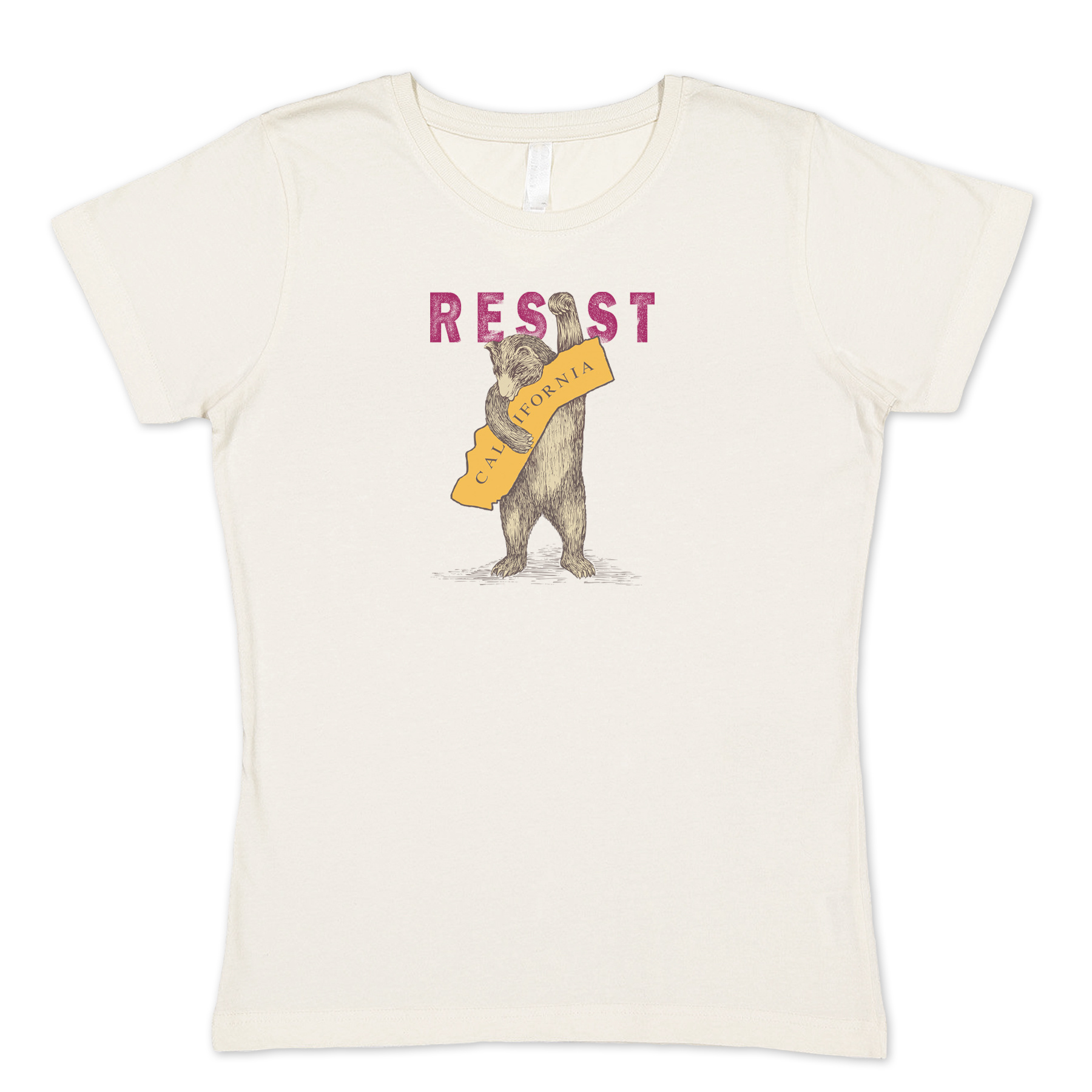 SF Mercantile RESIST CA Bear Women's Cream Tee