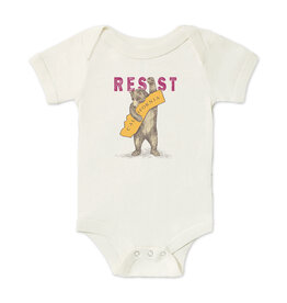 SF Mercantile RESIST CA Bear Onesie, Cream