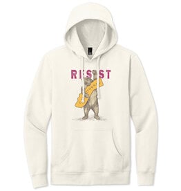 SF Mercantile RESIST CA Bear Adult Pullover Hoodie, Cream