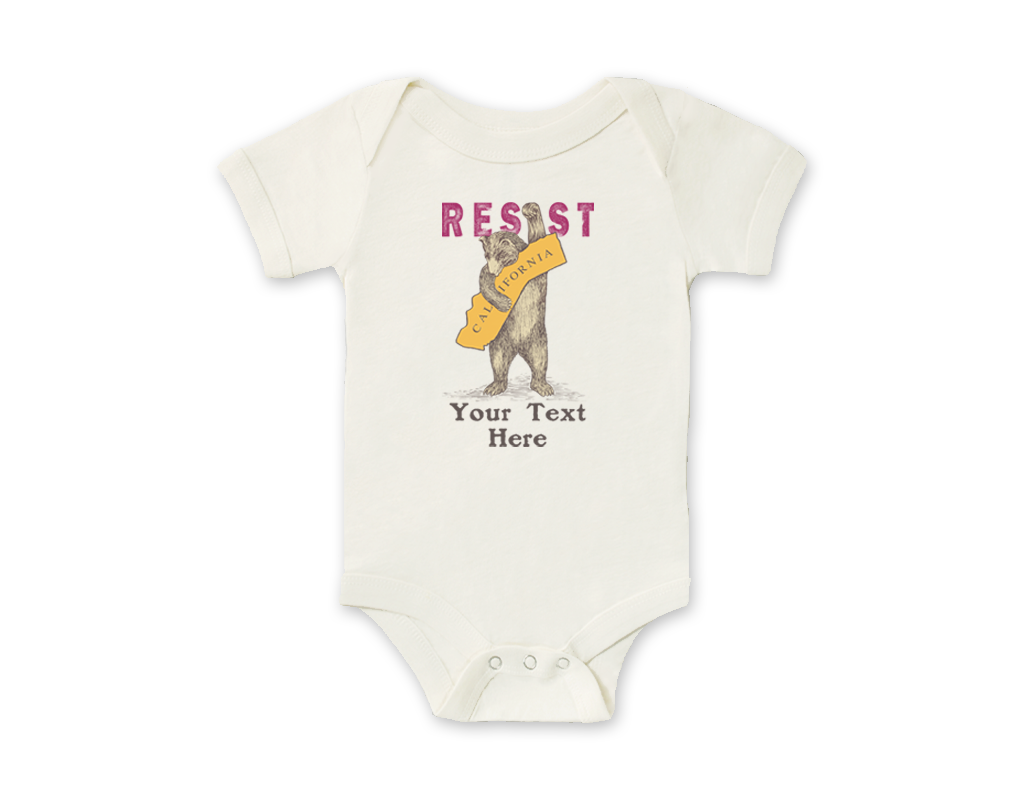 SF Mercantile CA Resist Bear Custom Onesie