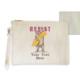 SF Mercantile CA Resist Bear Custom Lined Zipper Pouch with Handle
