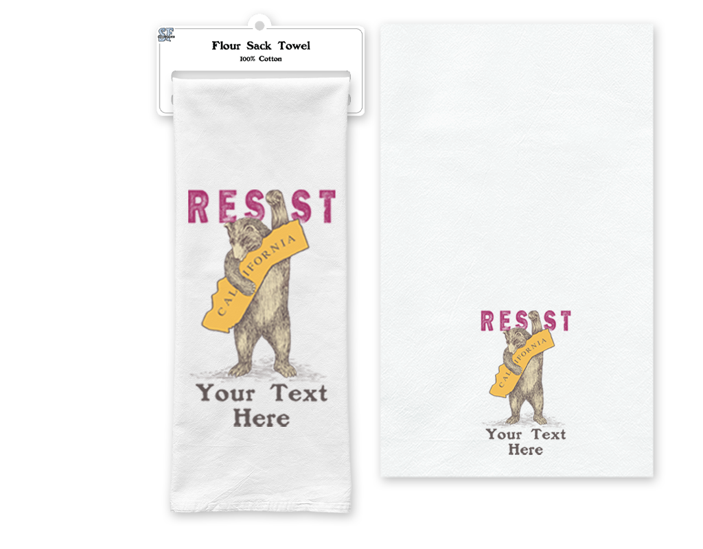 SF Mercantile CA Resist Bear Custom Flour Sack Towel