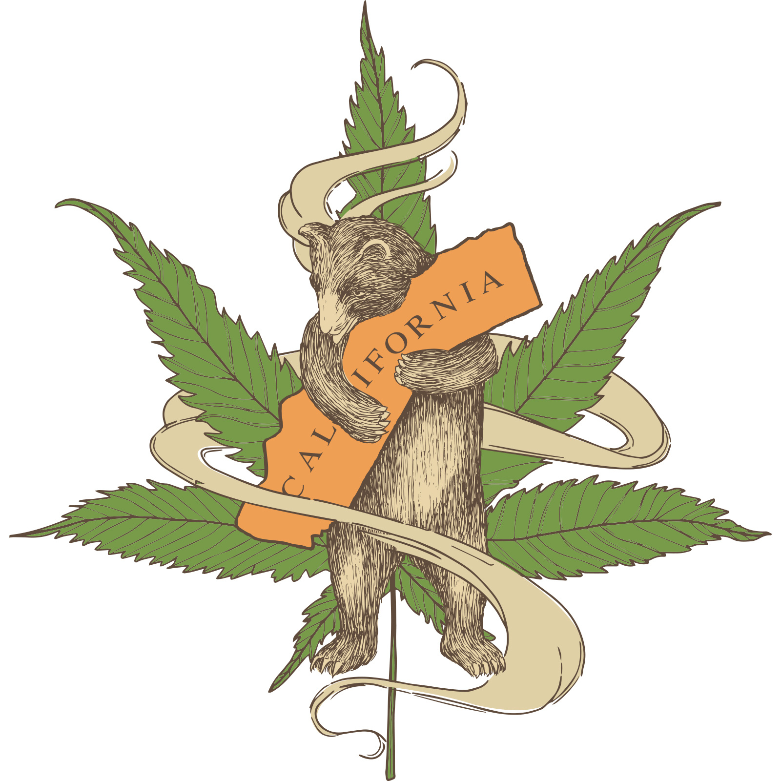 SF Mercantile Cannabis CA Bear Hug Pullover Hoodie