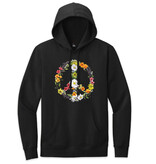 SF Mercantile Floral Peace Fleece Pullover Hoodie