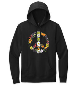 SF Mercantile Floral Peace Fleece Pullover Hoodie