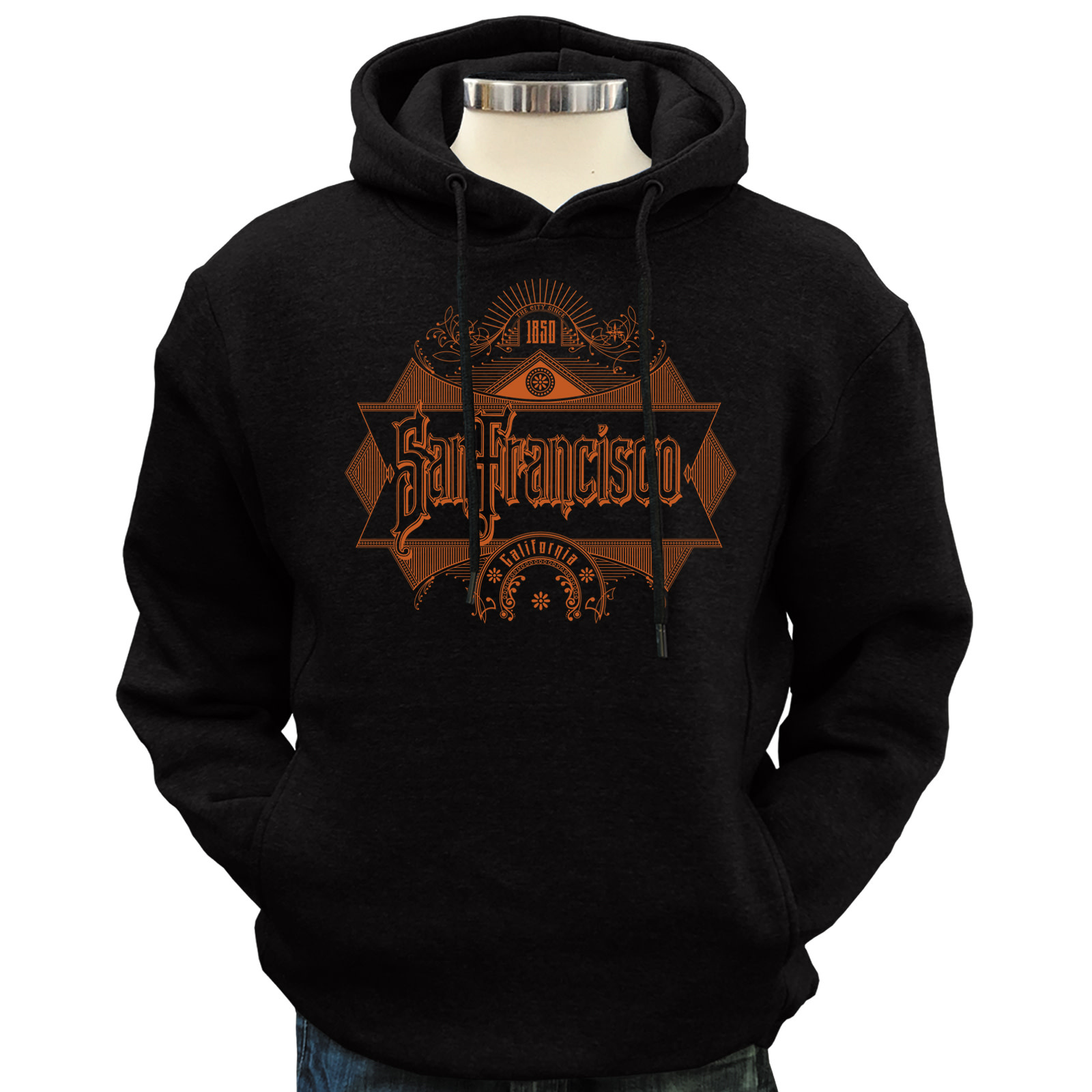 Vintage Graphic San Francisco Unisex Pullover Hoodie G-rated Black 2XL