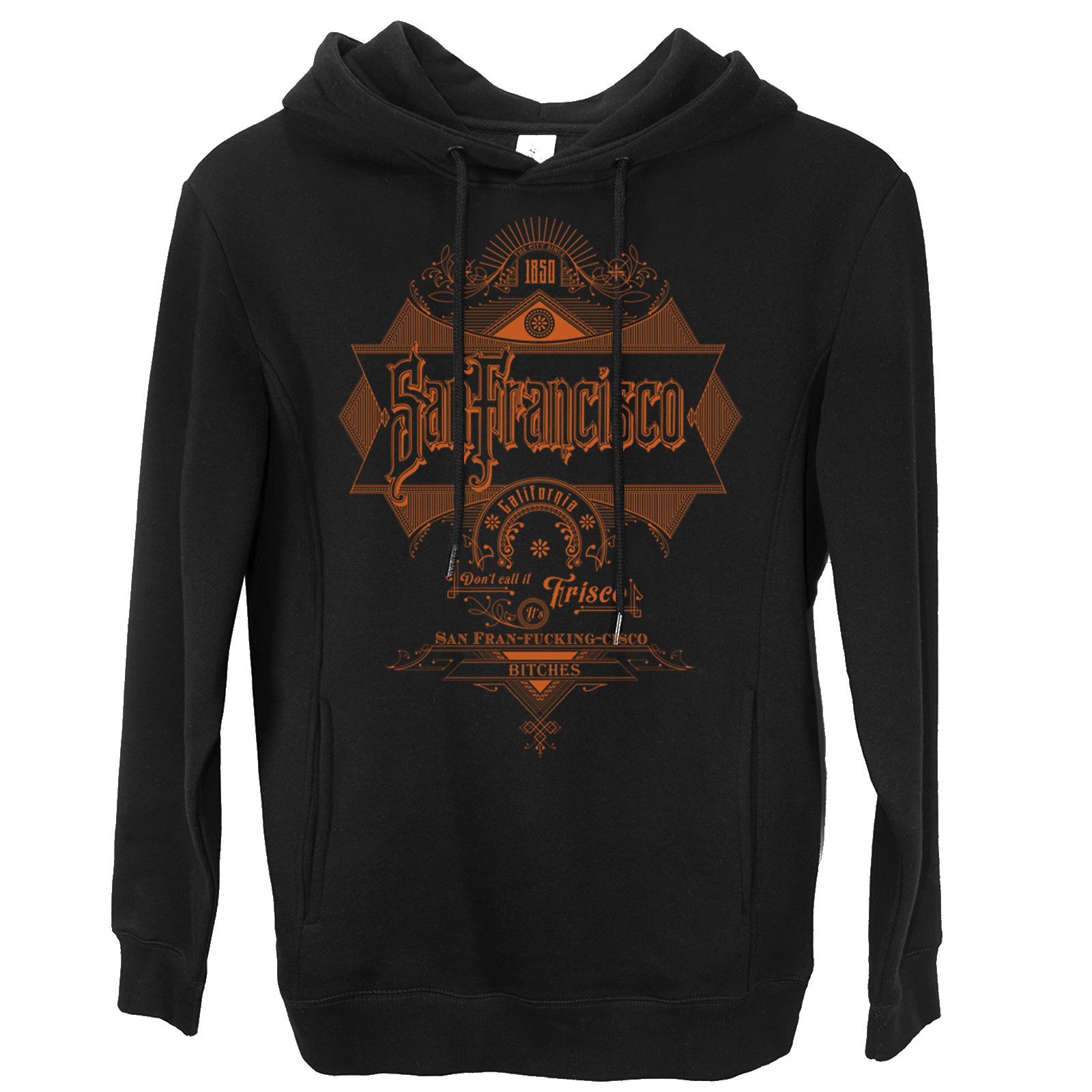 Vintage Graphic San Francisco Unisex Pullover Hoodie R-rated Black XS