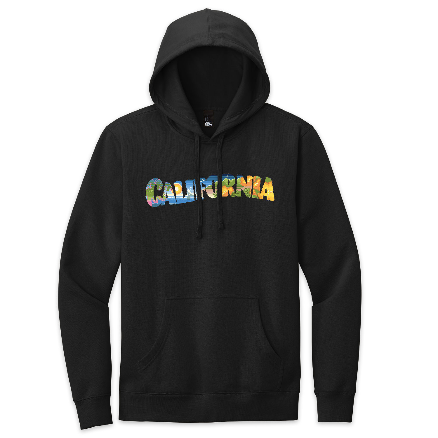 SF Mercantile California Horizons Black Pullover Fleece Hoodie