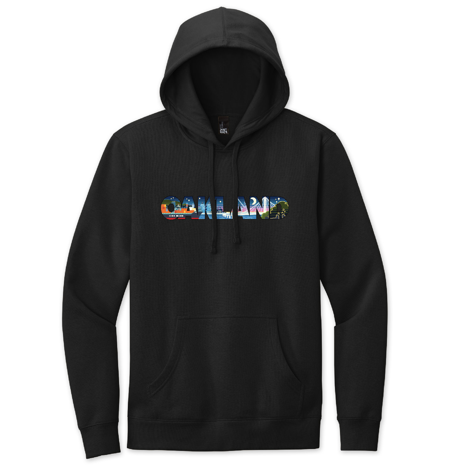 SF Mercantile Horizons Oakland Black Pullover Fleece Hoodie