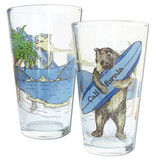 SF Mercantile Surf Bear Pint Glass 2023