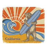 SF Mercantile Surf Bear Zip Hoodie