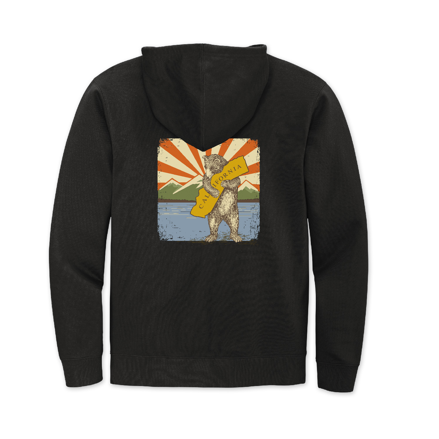 SF Mercantile California Mountain Bear Unisex Zip Hoodie