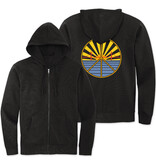 SF Mercantile Golden Gate Bridge Sunset Peace Zip Fleece Hoodie