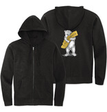 SF Mercantile White & Gold California Bear Hug Zip Fleece Hoodie