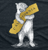 SF Mercantile White & Gold California Bear Hug Zip Fleece Hoodie