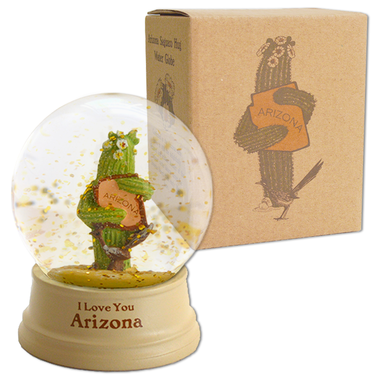 AZ Saguaro Hug Mini Water Globe