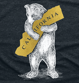 SF Mercantile White Bear  Hugging Metallic Gold State Unisex Tee