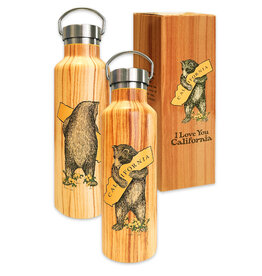 SF Mercantile California Bear Woodgrain Water Bottle