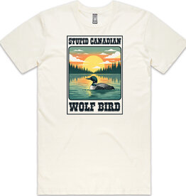 Wolf Bird Tee, Cream