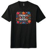 Chinga Embroidered Floral Tee, Black