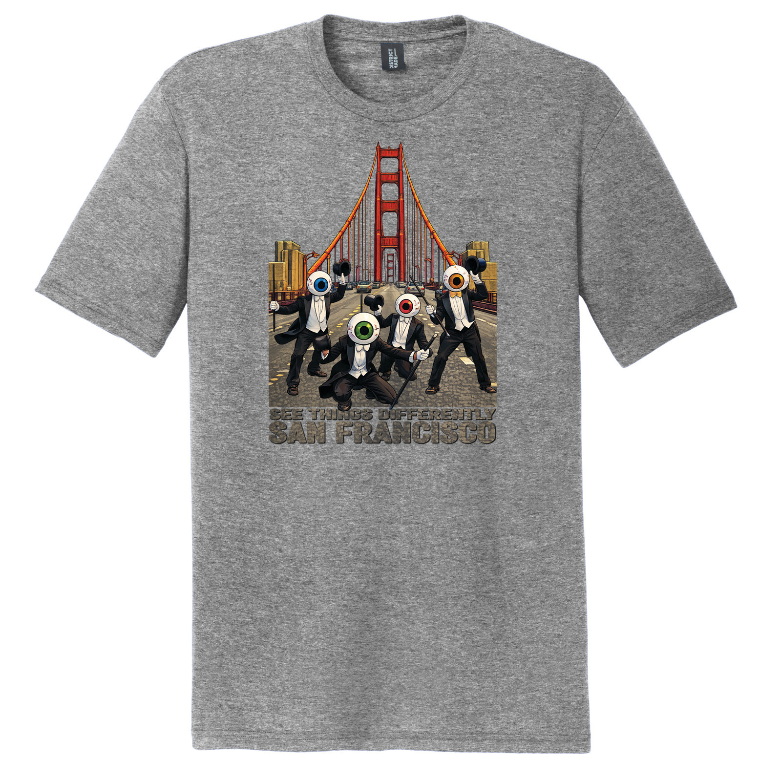 See Things GGB Tee, Heather Grey