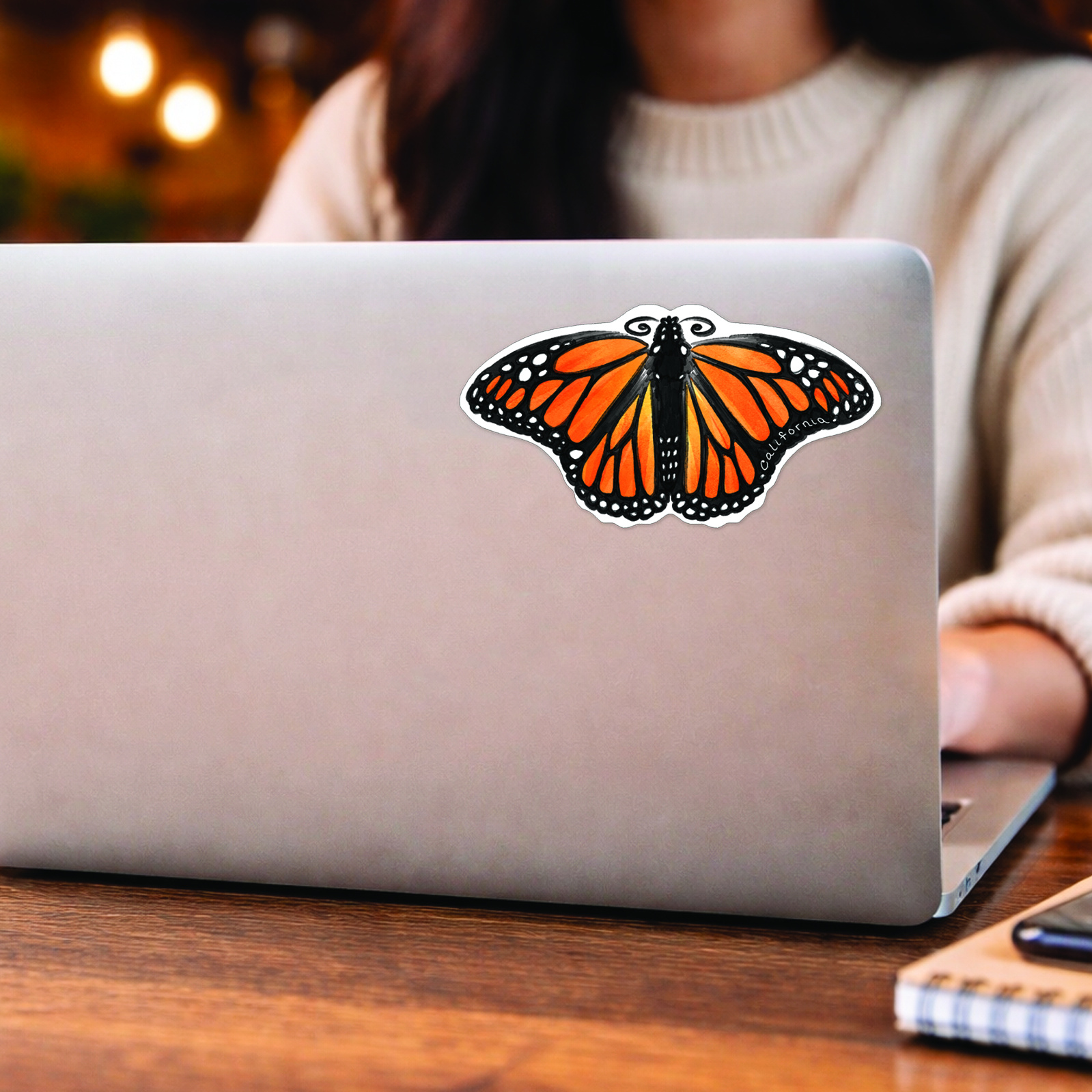 California Monarch Butterfly Vinyl Sticker