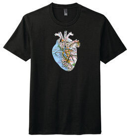 SF Heart Unisex Tee, Black,