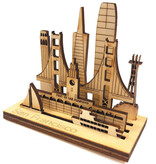 Wooden Laser Cut SF Skyline Model / Puzzle, 9 pc set