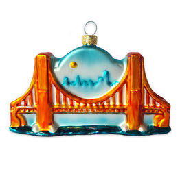 SF Mercantile Golden Gate Bridge Glass Ornament