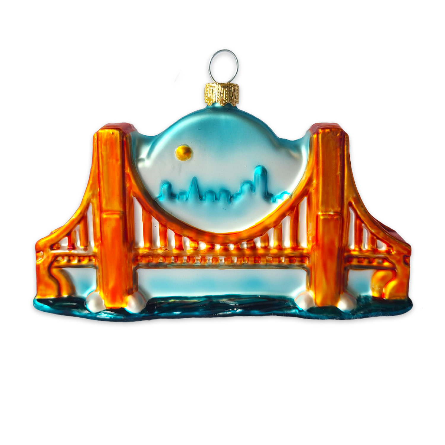 SF Mercantile Golden Gate Bridge Glass Ornament