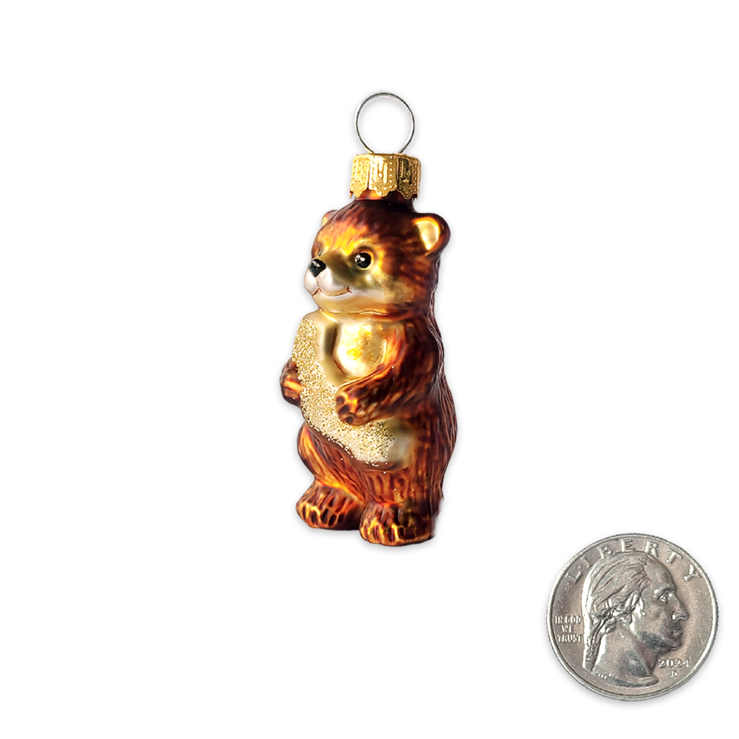 SF Mercantile Mini Bear Hug Glass Ornament