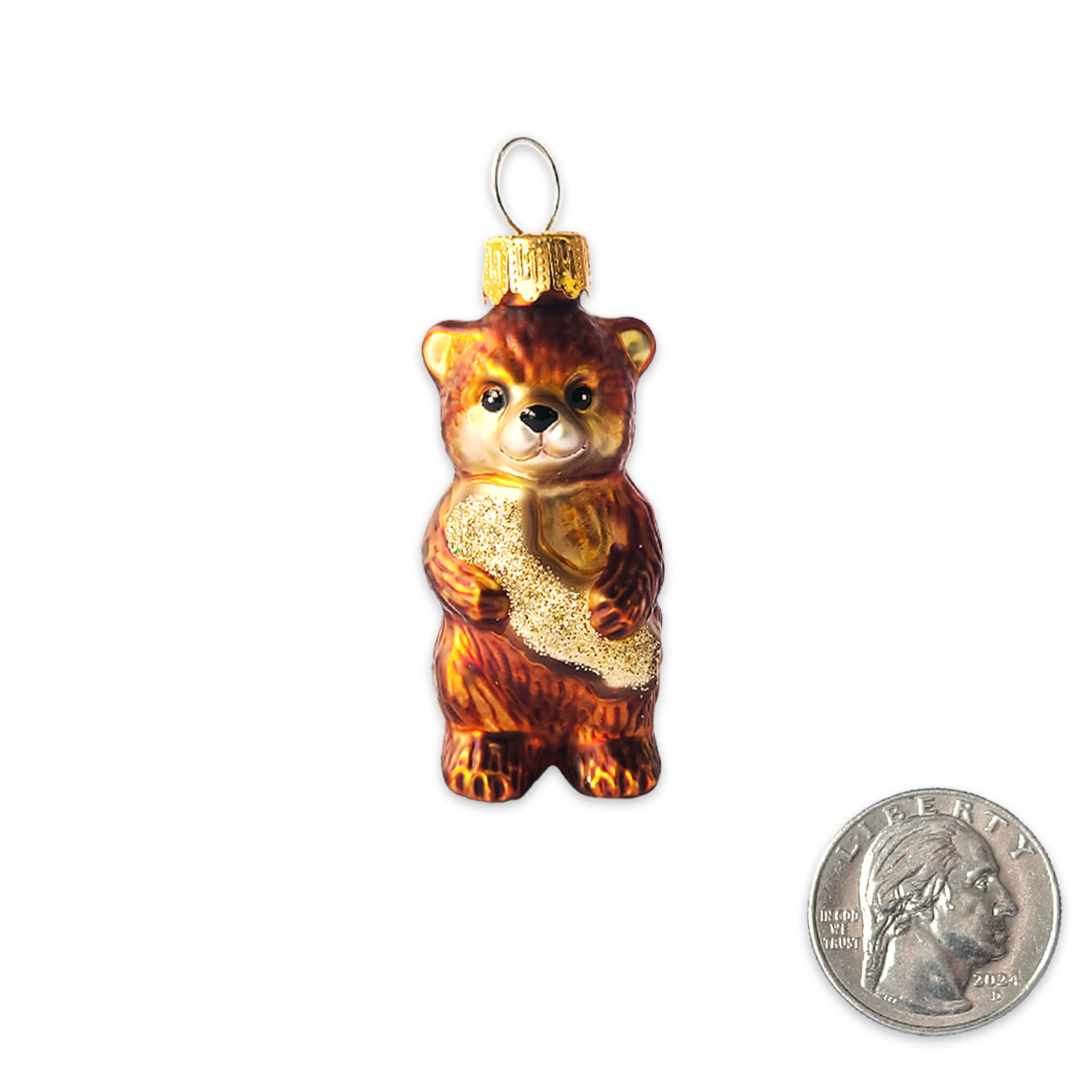 SF Mercantile Mini Bear Hug Glass Ornament