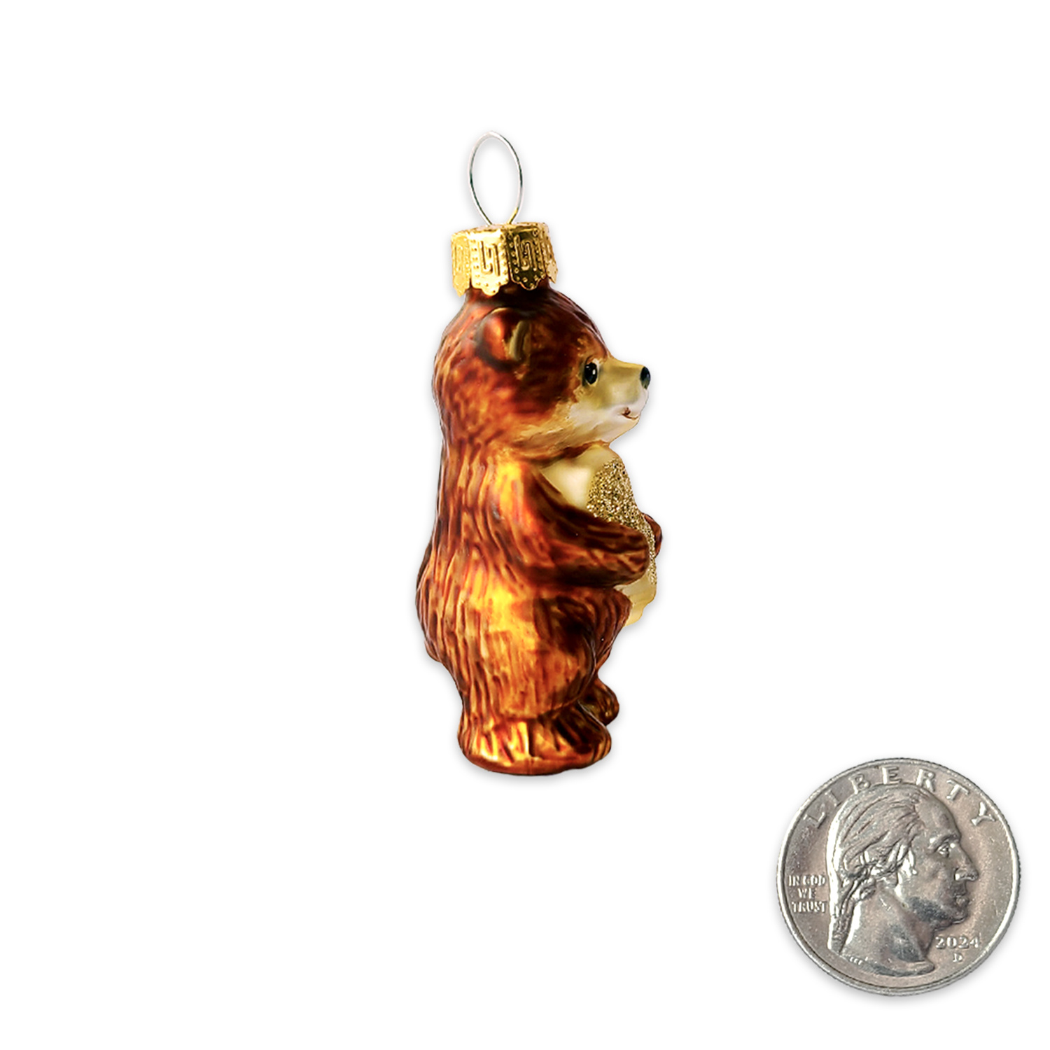 SF Mercantile Mini Bear Hug Glass Ornament