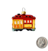 SF Mercantile Mini Cable Car Mini Glass Ornament