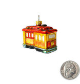 SF Mercantile Mini Cable Car Mini Glass Ornament
