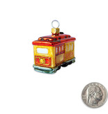 SF Mercantile Mini Cable Car Mini Glass Ornament