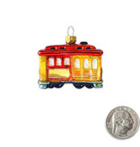 SF Mercantile Mini Cable Car Mini Glass Ornament