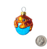 SF Mercantile Mini Crab Glass Ornament