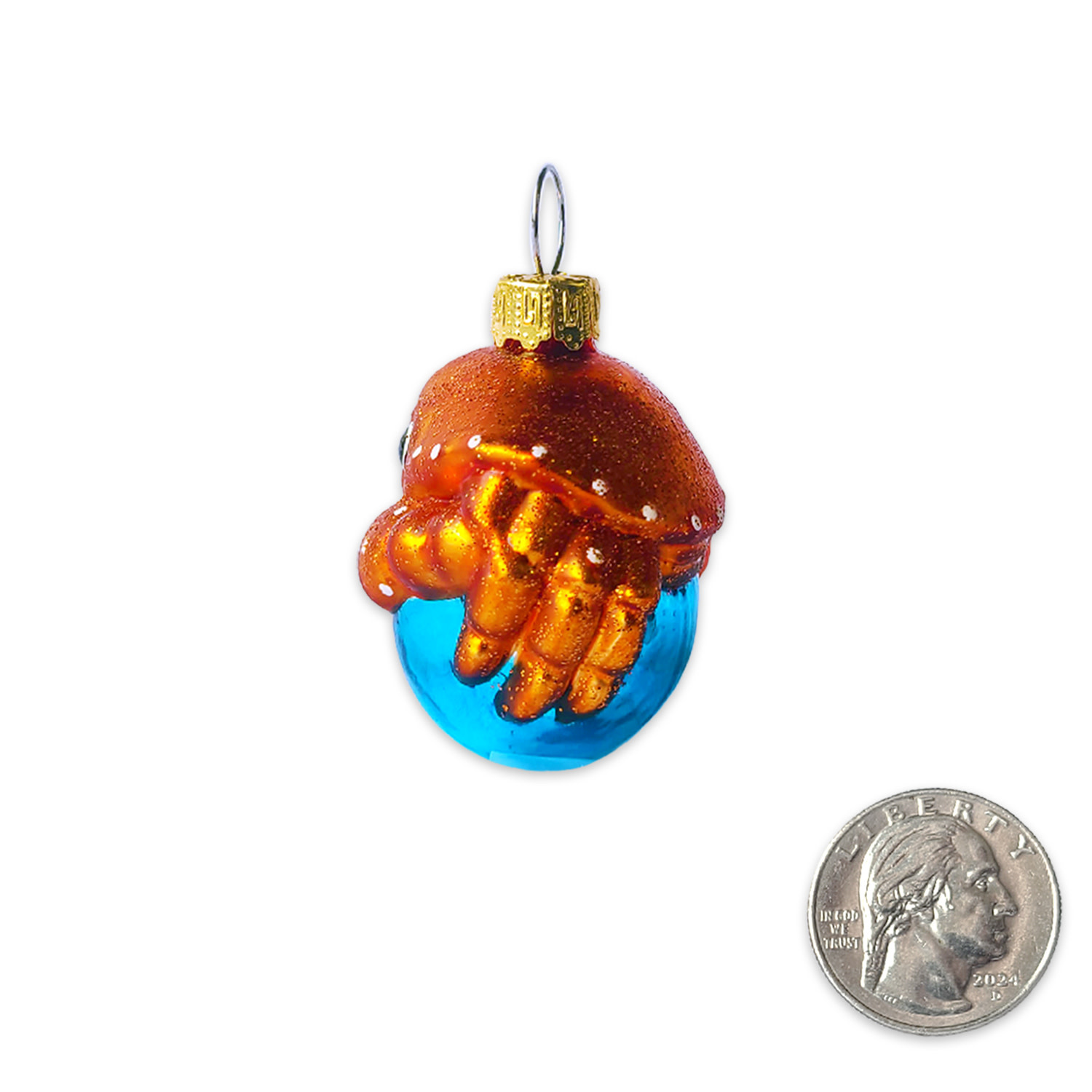 SF Mercantile Mini Crab Glass Ornament