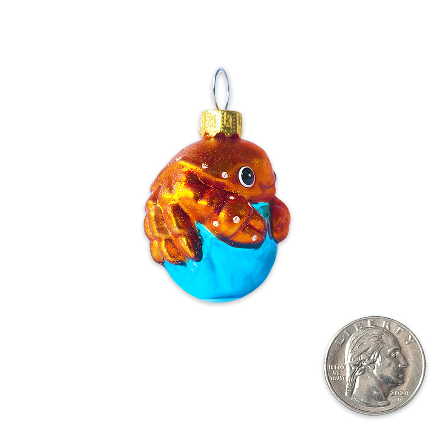 SF Mercantile Mini Crab Glass Ornament