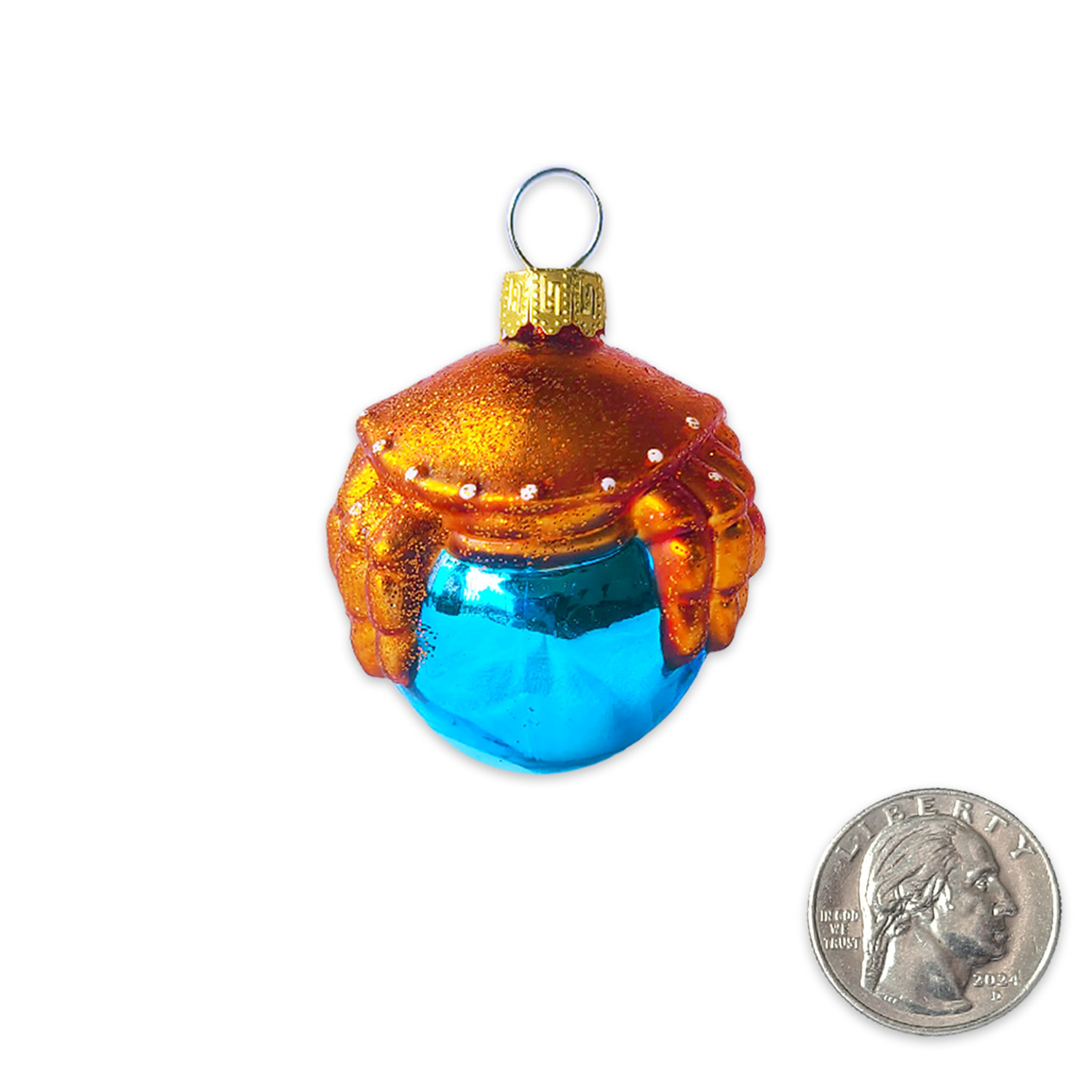 SF Mercantile Mini Crab Glass Ornament