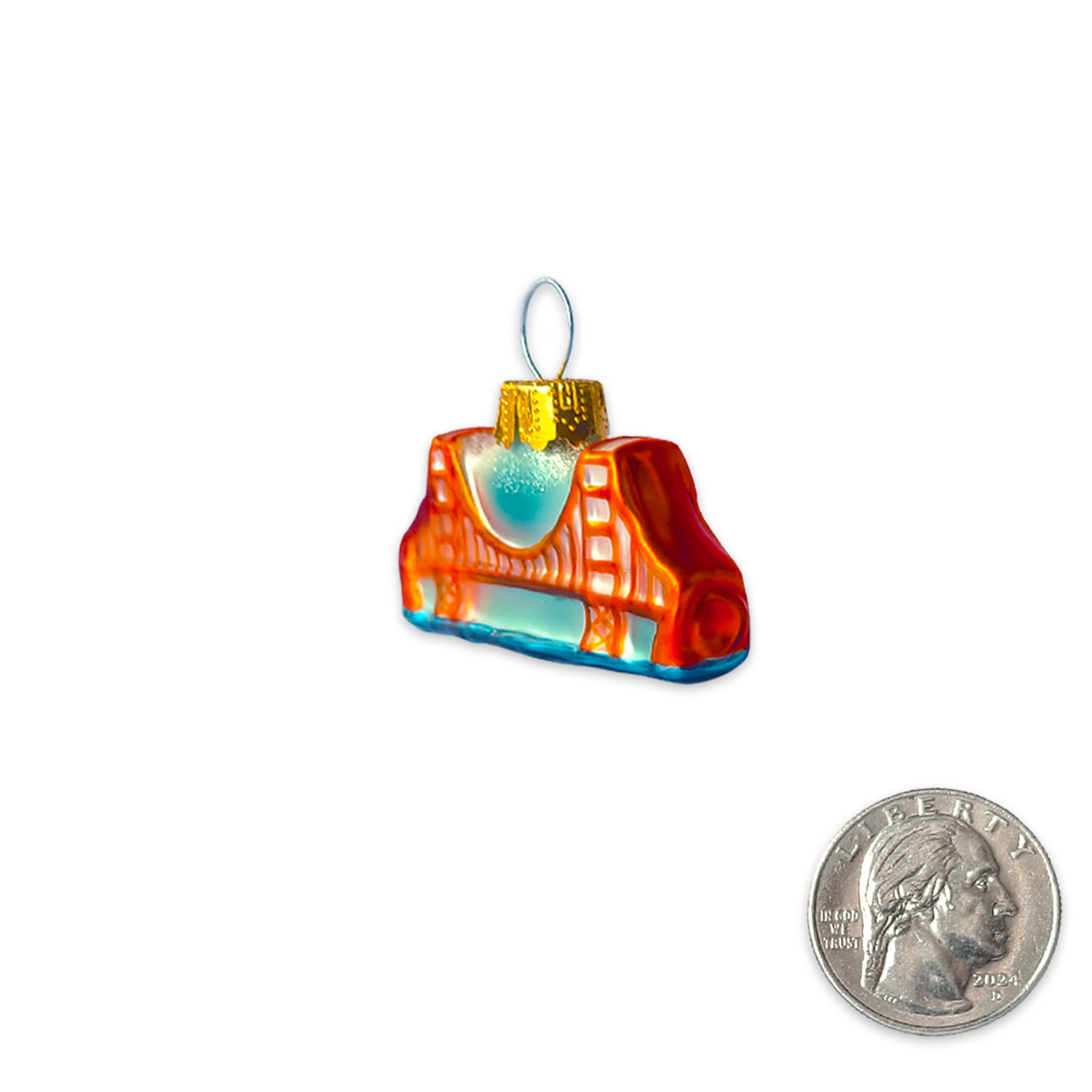 SF Mercantile Mini Golden Gate Bridge Glass Ornament