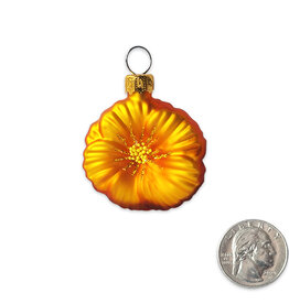 SF Mercantile Mini Poppy and Monarch Glass Ornament