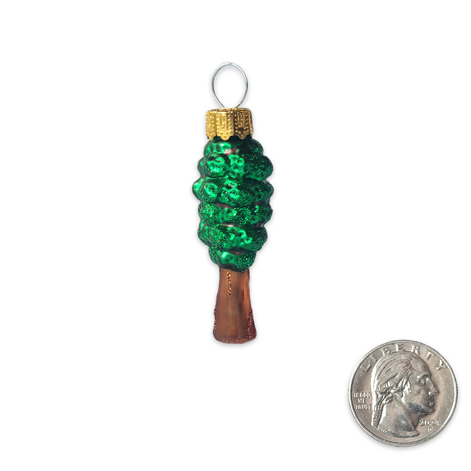 SF Mercantile Mini Redwood Tree Glass Ornament